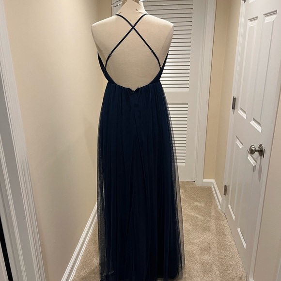 NWT Joanna August Formal Tulle Dress in Navy Size 8 - Picture 4 of 6